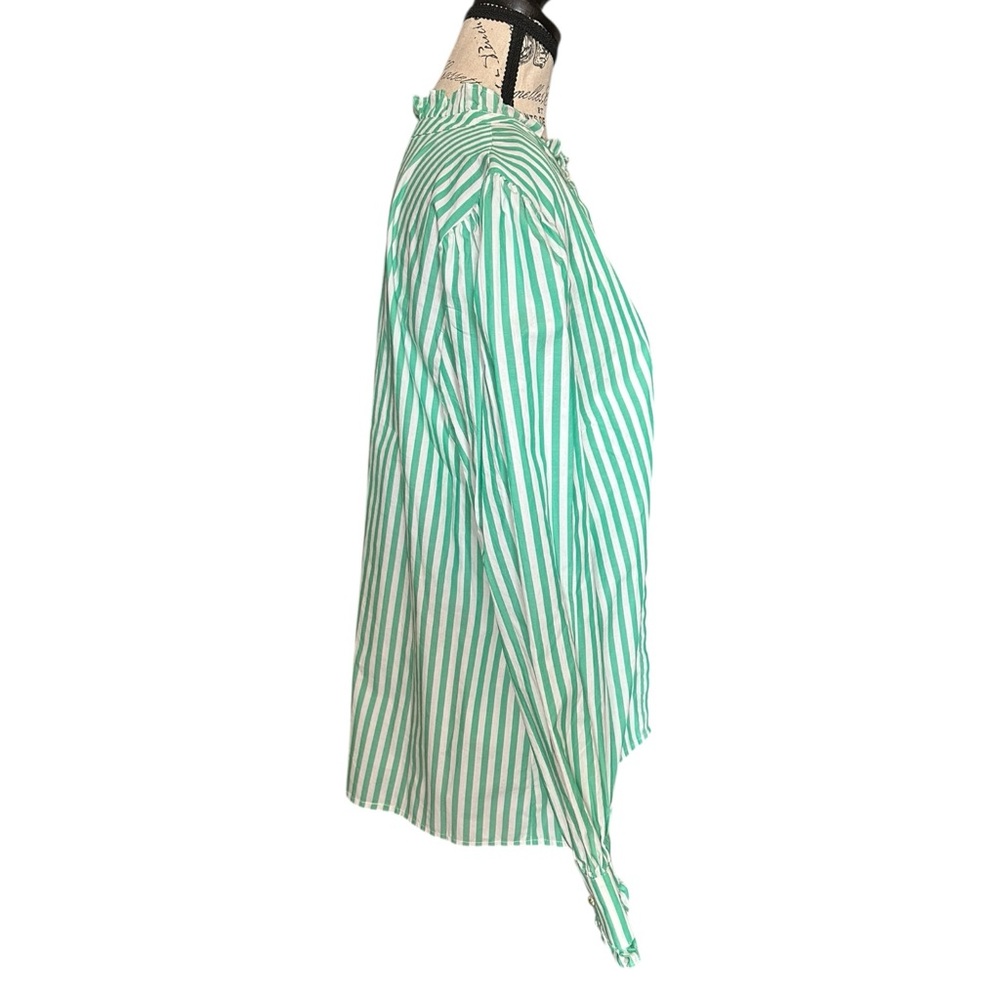 ON 34TH Women's Ruffle-collar Stripe Shirt - Picture 7 of 11